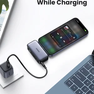 Ugreen-5000mAh-powerbank-with-USB-C-port-and-integrated-USB-C-connector-gray-legittech.lk