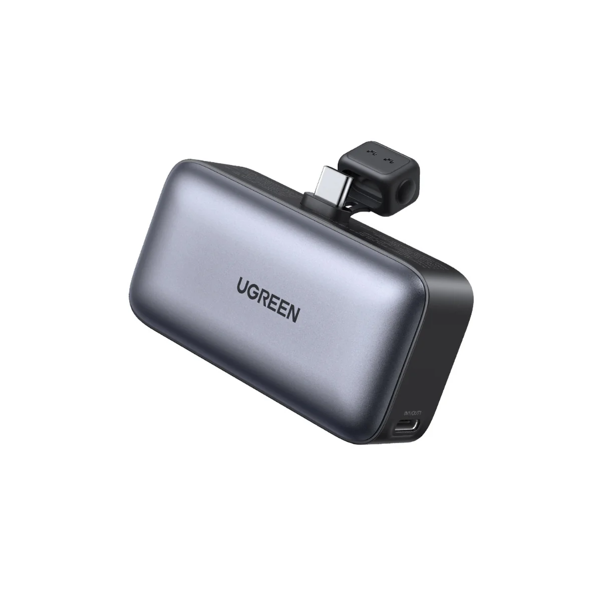 Ugreen-PB503-5000mAh-powerbank-with-USB-C-port-and-integrated-USB-C-connector-gray-legittech.lk