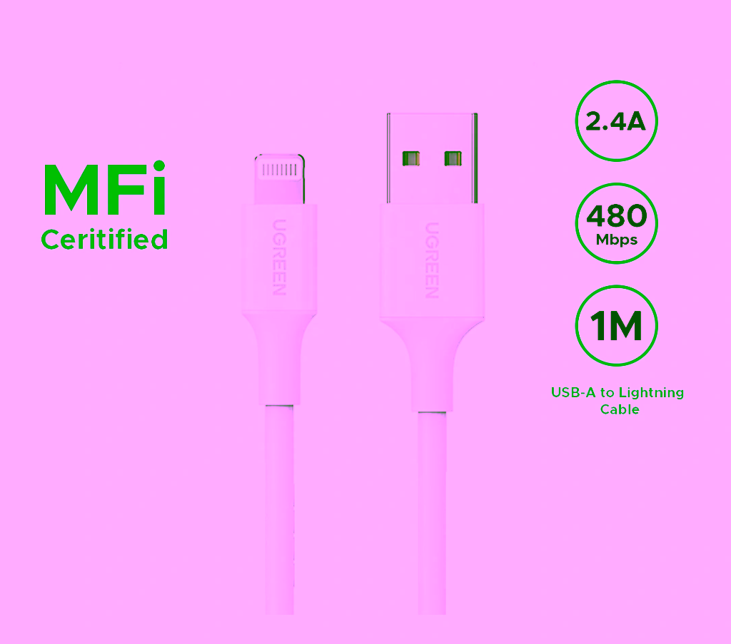 UGREEN 1 Meter MFi Certified USB To Lightning Cable